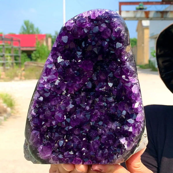 Natural Amethyst Cluster Energy Gem Crystal Quartz Specimen