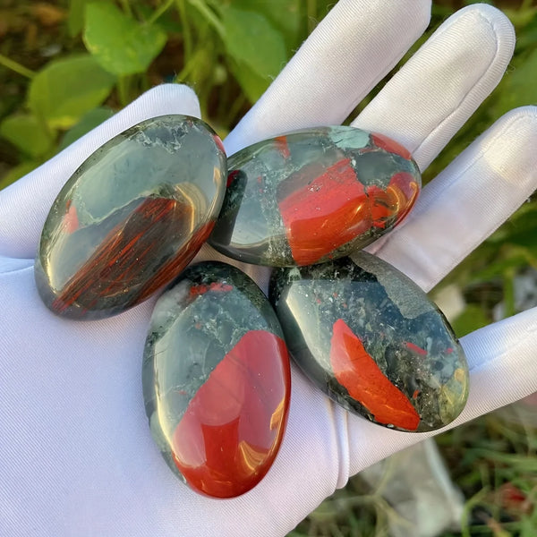 African Bloodstone Palm Crystal Stone Energy Crystals Gemstone