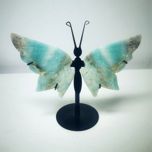 Amazonite Crystal Butterfly Wings