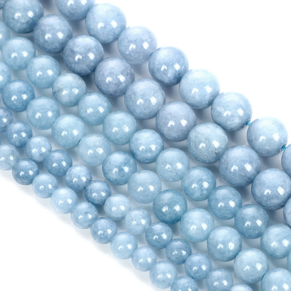 6-10mm Aquamarines Natural Stone Beads