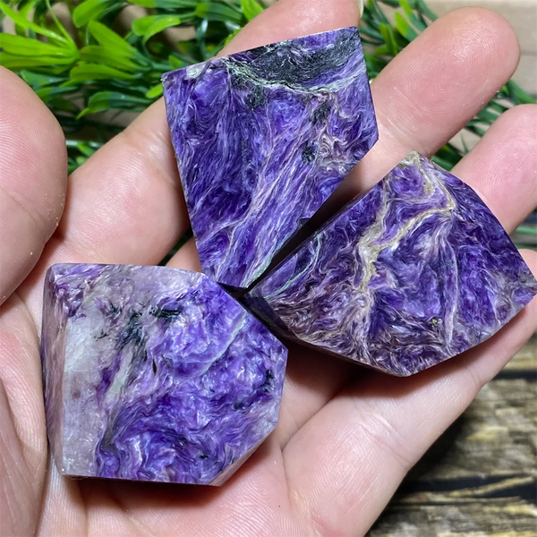 Charoite Natural Stone Quartz Purple Crystal Point