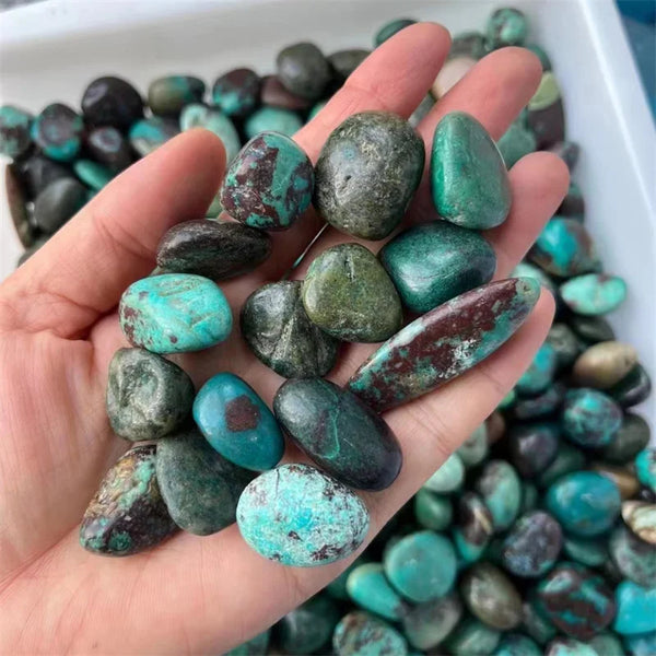 Chrysocolla Tumbled Stones Polished Quartz Gravel