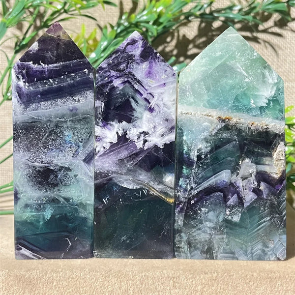 Feather Fluorite Tower - Natural Healing Stone Point | MLD Crystal Wholesale