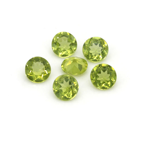 Factory Wholesale Real Natural Circular Olivine Peridot Gemstone