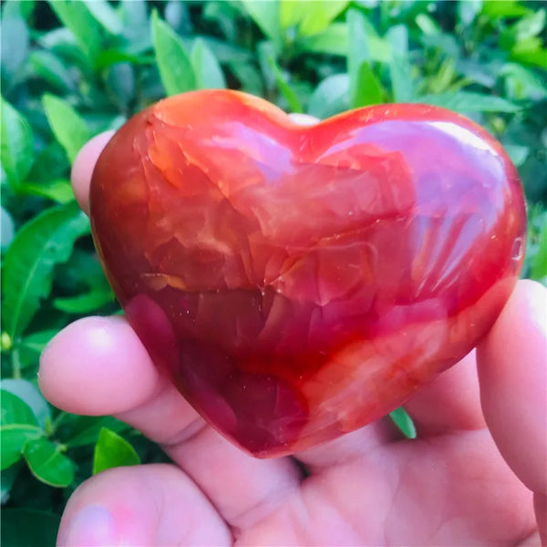 Gorgeous Rare Carnelian Geode Crystal Quartz Agate Heart