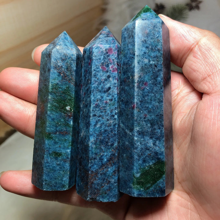 Wholesale Healing Natural Crystal Ruby Kyanite Tower Gemstones 