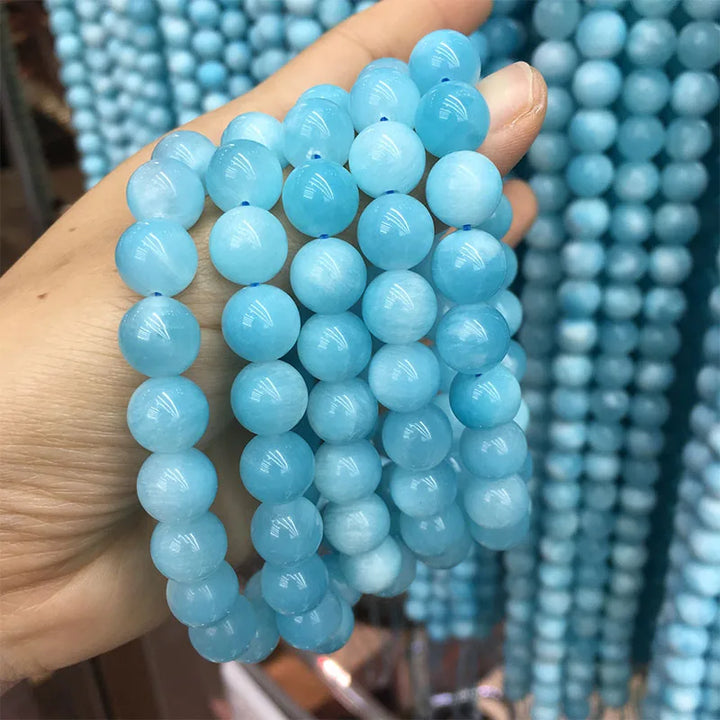 Wholesale Beads Hemimorphite Blue Round Bracelet