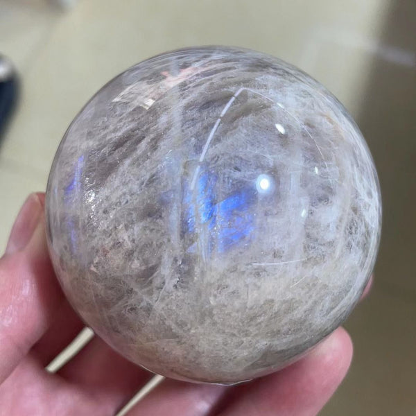 2-3inch Wholesale Natural Blue Flash Moonstone Sphere Balls