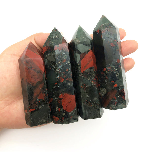 4-10cm Africa Bloodstone Tower Wands