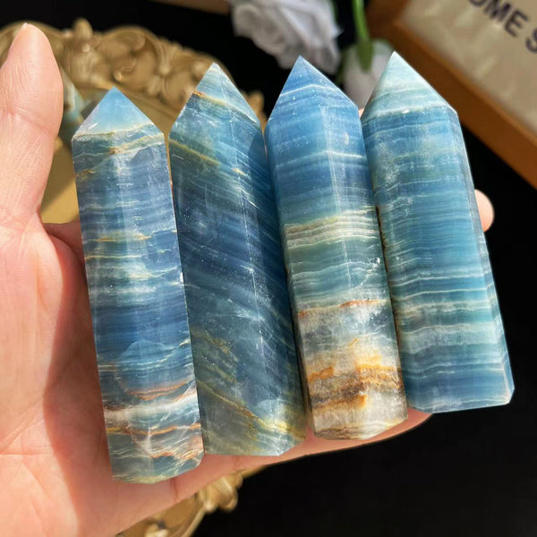 4-10cm AAA Blue Calcite Towers