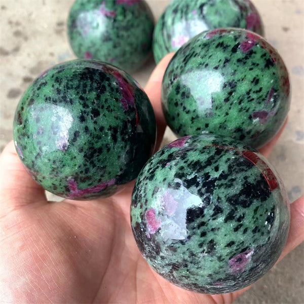 Wholesale Bulk Natural Ruby Zoisite Sphere Ball