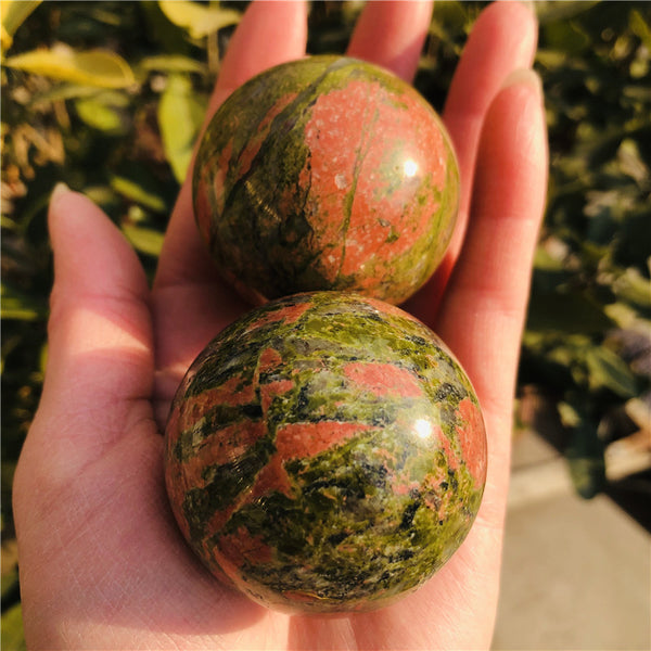 2-3inch AAA Natural Unakite Sphere Balls