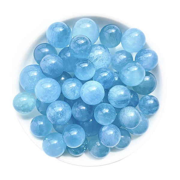 10-15mm High-Quality Aquamarine Crystal Balls