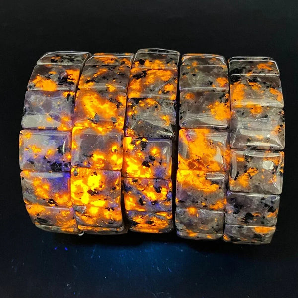 Wholesale Yooperlite Bracelet for Energy Healing - MLD Crystal Wholesale | Unique Flame Gem Bangle