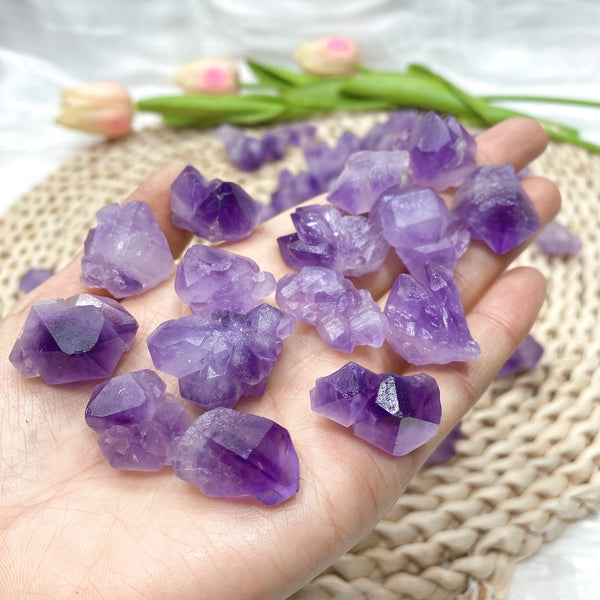 Natural Amethyst Flower Mineral Specimen Crystal Quartz Irregular Raw Stone