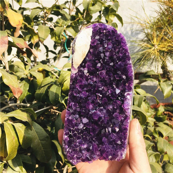 Natural Amethyst Stone Geode Crystal Cluster Home Decoration