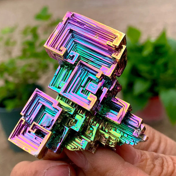 Natural Bismuth Tower Metal Mineral Crystal Tower Point