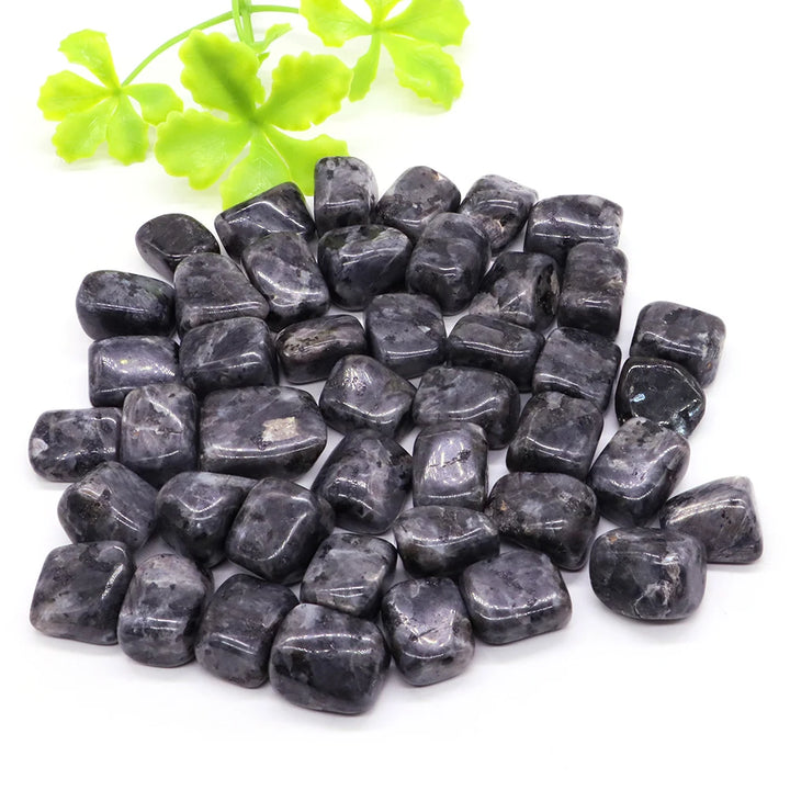 Natural Black Larvikite Tumbled Stones Bulk Wholesale