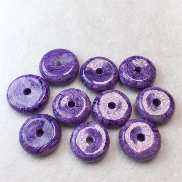 Natural Charoite Safety Buckle Pendant Jewelry