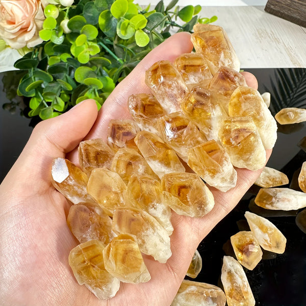 Natural Citrine Raw Single Stone Crystal Chakra Healing Gemstone