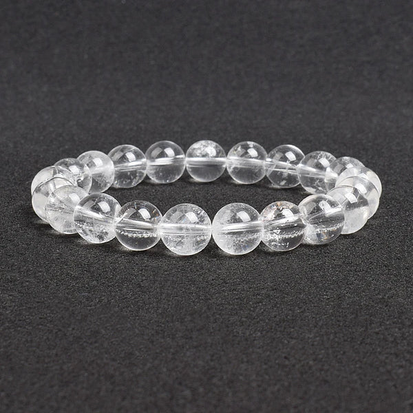 4-12mm Natural Clear Quartz Healing Crystal Energy Stone Bracelet