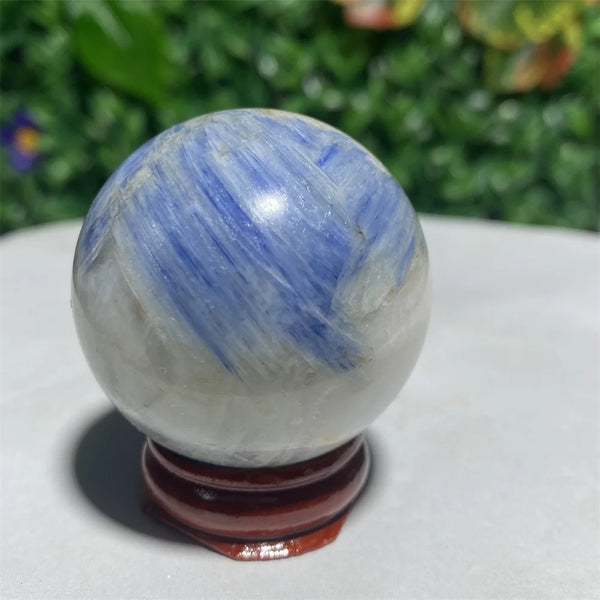 Natural Crystal Blue Celestite Kyanite Polishing Sphere Ball