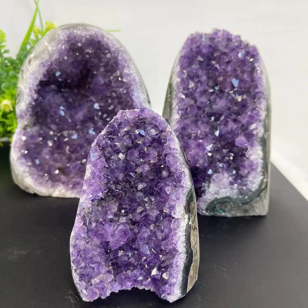 Natural Crystal Cluster Amethyst Stone Geode Raw Quartz Minerals