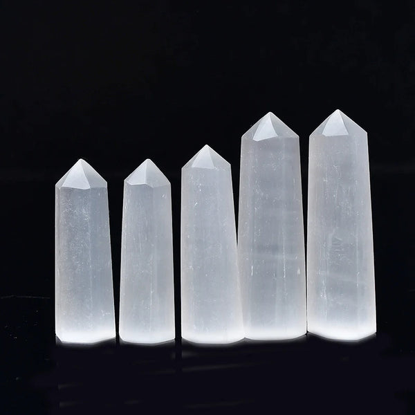 Natural Crystal Selenite Quartz Crystal Point Wholesale Bulk