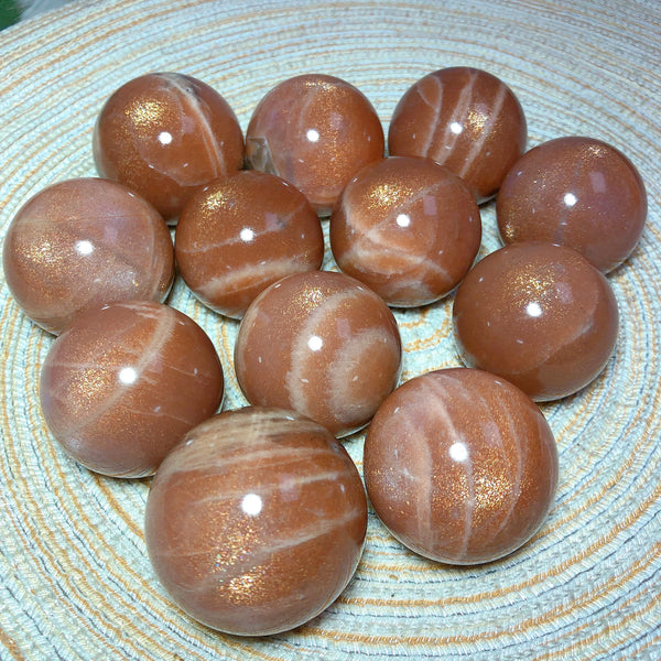 Natural Crystals Gem Sunstone Sphere Polished Bulk