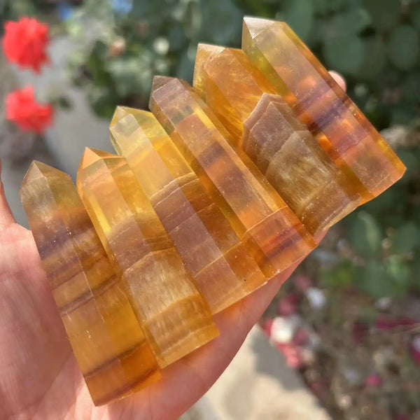 Yellow Fluorite Tower - High-Quality Energy Healing Stone | MLD Crystal Wholesale