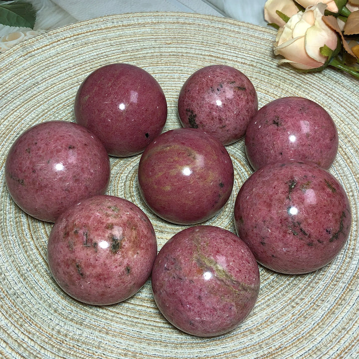 Natural Crystals Rhodonite Sphere Healing Wholesale Reiki Ore Mineral Ball