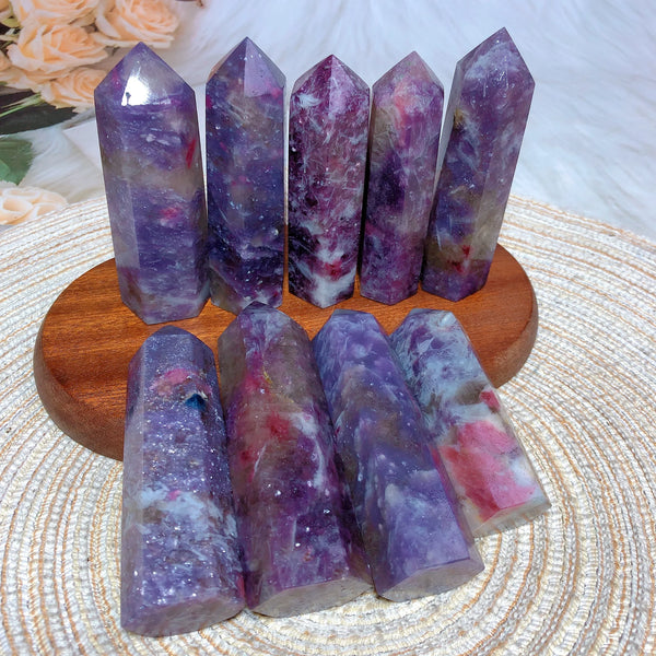 Natural Crystals Unicorn Lepidolite Flash Tower Fortune