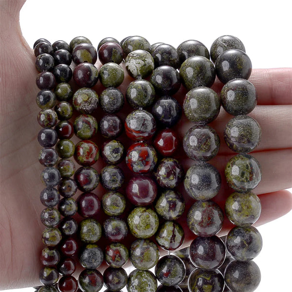 Natural Dragon Blood Stone Beads Round Spacer Beads