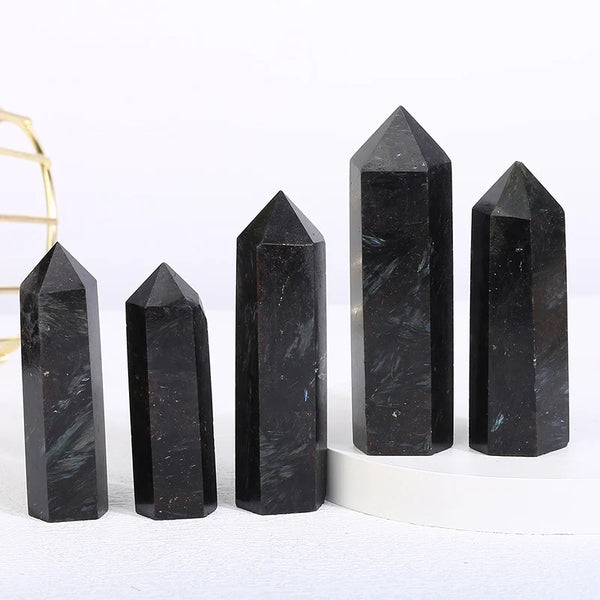 Natural Garnet Crystal Point Hexagonal Wand Tower