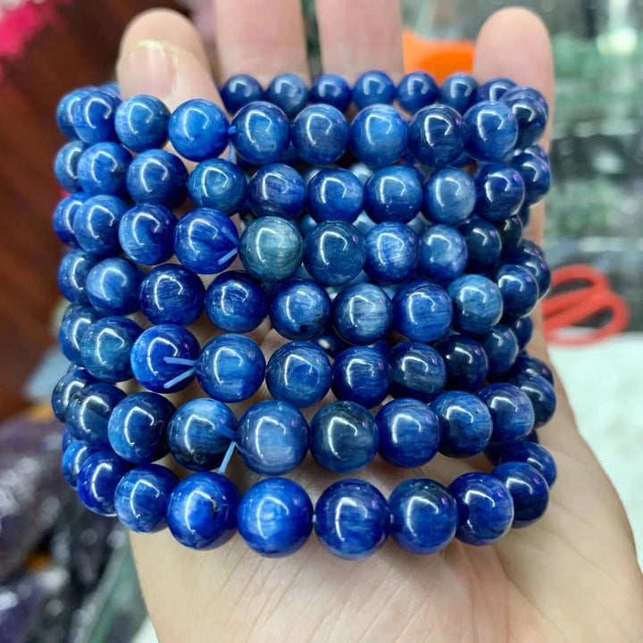 Natural Gemstone Bracelets Grade Natural Kyanite Stone Beads Wholesale