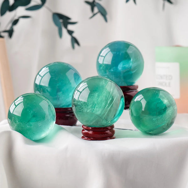 Green Fluorite Sphere for Energy Decor - MLD Crystal Wholesale