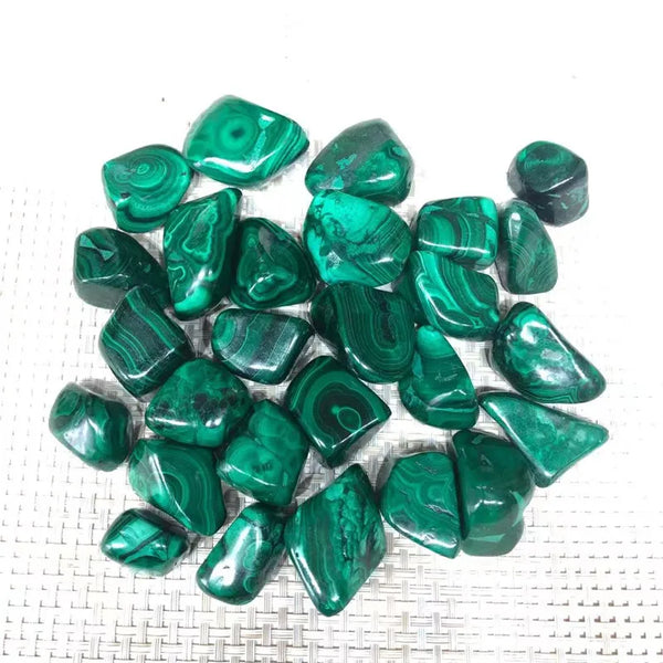 Natural Green Malachite Tumbled Stones Home Room Decor Ornament