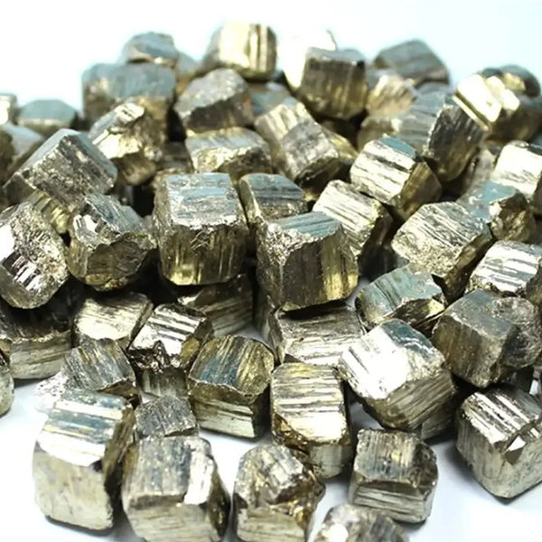 Natural High Density Cubic Pyrite Stone Rough Gold Irregular Ore Mineral