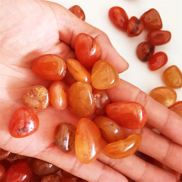 Natural Irregular Carnelian Rough Red Agate Raw Crushed Stone