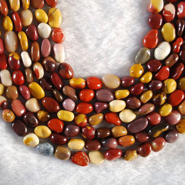 Natural Irregular Mookaite Stone Smooth Gem LooseBeads