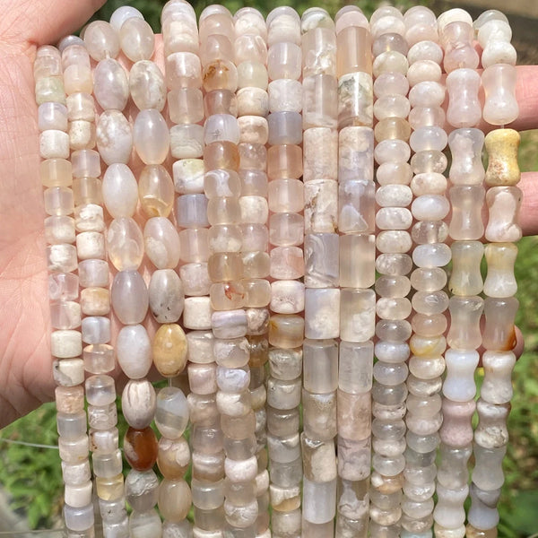 Natural Irregular Sakura Agates Stone Beads Loose Spacer Beads For Jewelry Making DIY Necklace Bracelet  Handmade