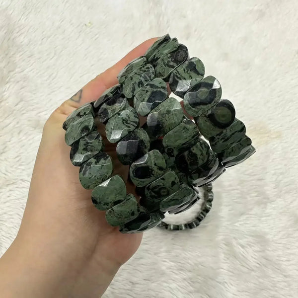 Wholesale Natural Kambaba Jasper Stone Beads Bracelet Gemstone Bangle