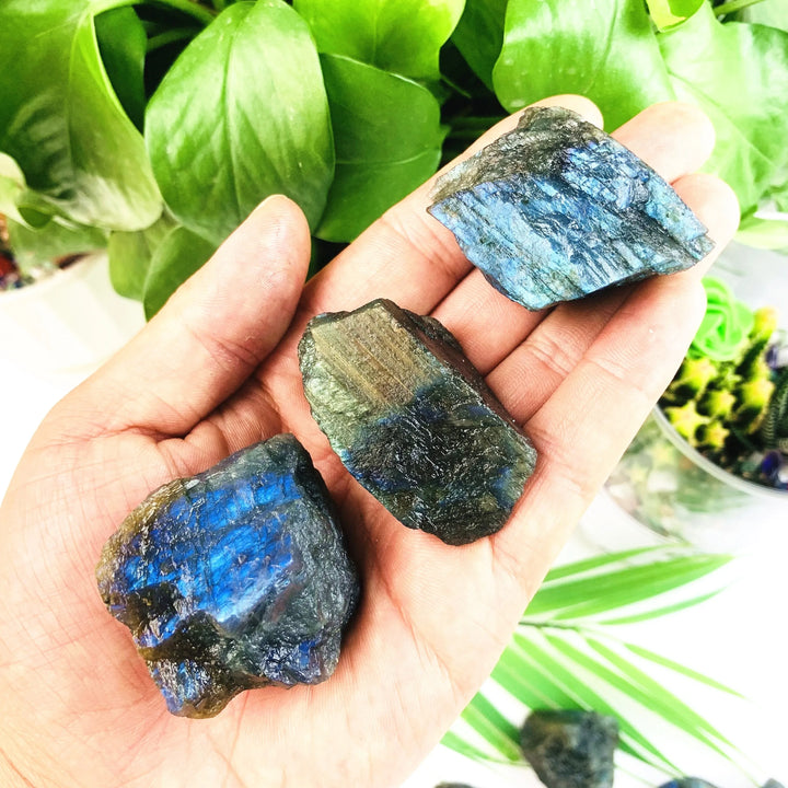 Natural Labradorite Raw Stone Healing Crystal DIY Carved Raw Stone