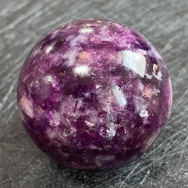 Natural Lepidolite Sphere Purple Phlogopite Crystal Quartz Ball 