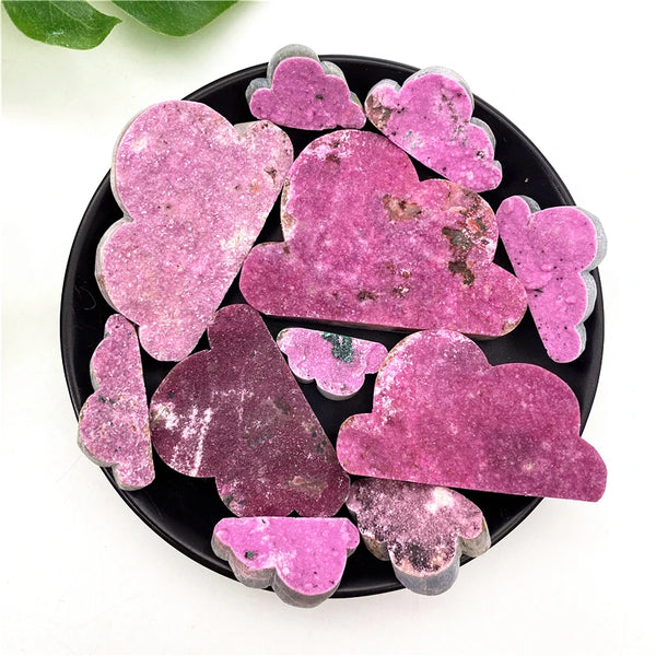 Natural Mineral Cobalt Calcite Raw Clouds Shaped Crystal Stones