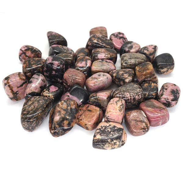 Natural Pink Black Rhodonite Healing Crystal Specimen