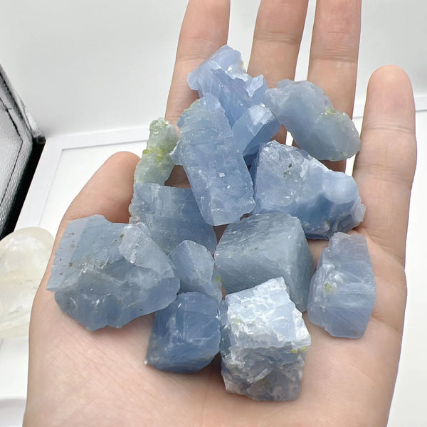 Natural Raw Blue Calcite Rough Stone Crystals