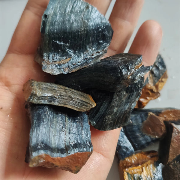 Natural Real Blue Tiger Eye Stone Crystal and Stone Diffuser Oils Rock Stone Reiki Healing Home Decoration Stone Mineral Specim