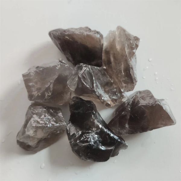 Natural Smoky Quartz Stone Crystal Gravel Minerals Rough Specimen