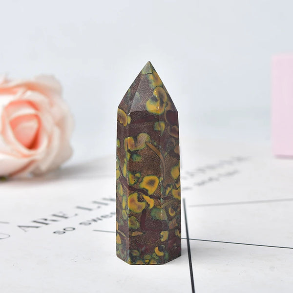 Natural Stone Ajooba Jasper Crystal Point Quartz